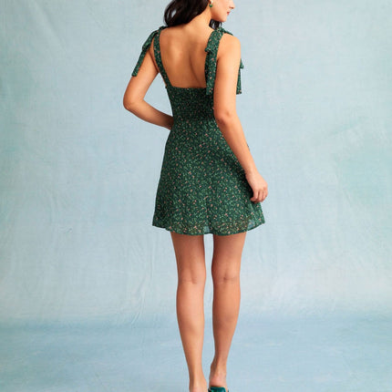 Calla | Fitted Sweetheart Neck Floral Summer Dress