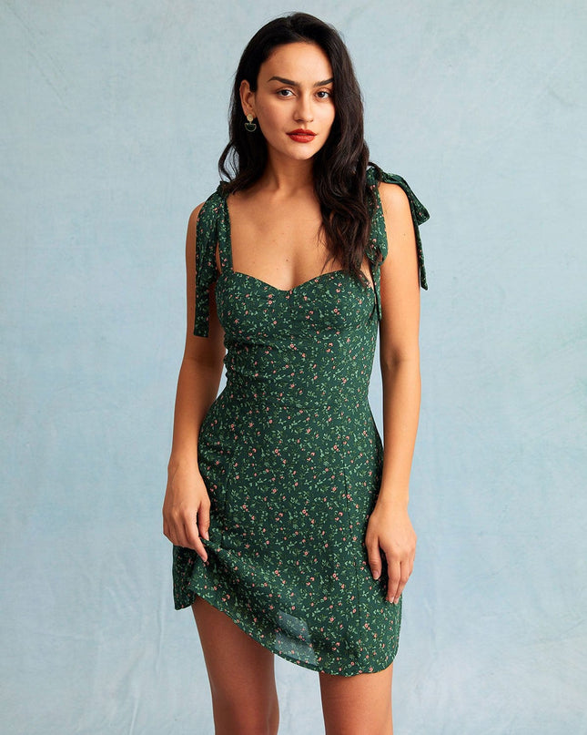 Calla | Fitted Sweetheart Neck Floral Summer Dress