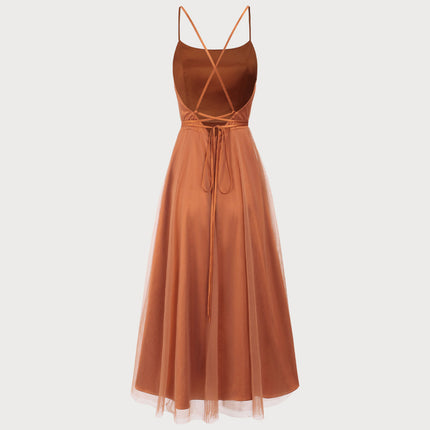 Calla | Flowy Fit Mesh Wedding Guest Midi Dress