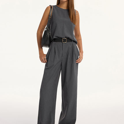 Capri | Tailored Pinstripe Sleeveless Co Ord Set Women
