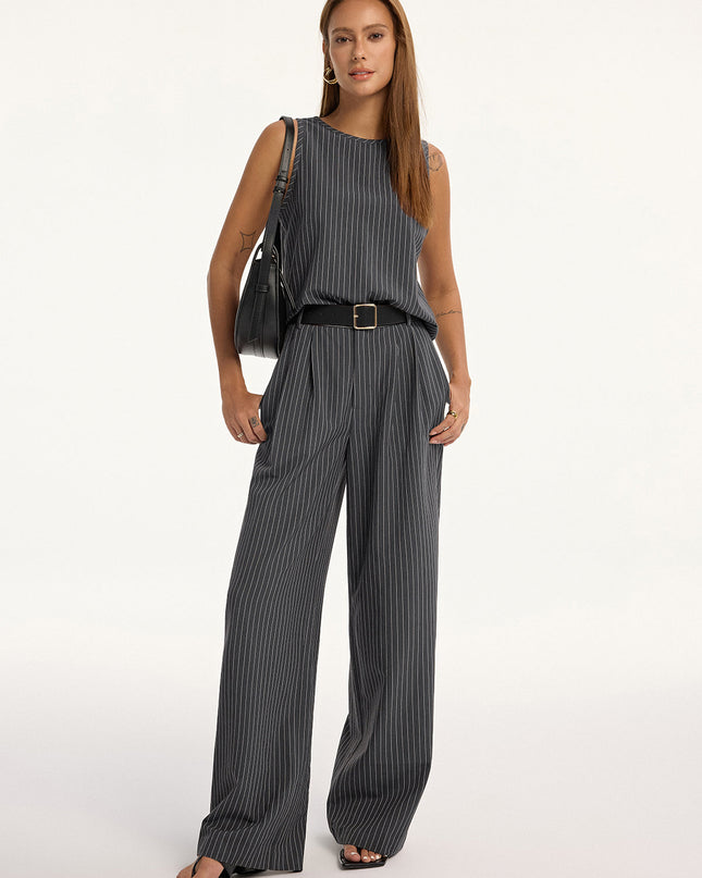 Capri | Tailored Pinstripe Sleeveless Co Ord Set Women