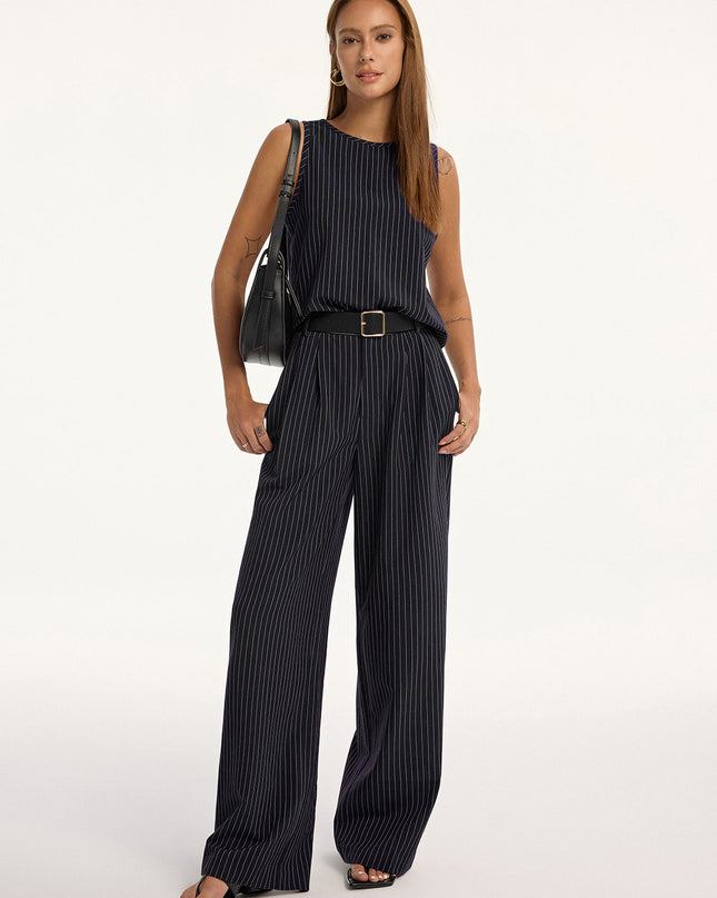 Capri | Tailored Pinstripe Sleeveless Co Ord Set Women