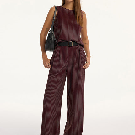 Capri | Tailored Pinstripe Sleeveless Co Ord Set Women