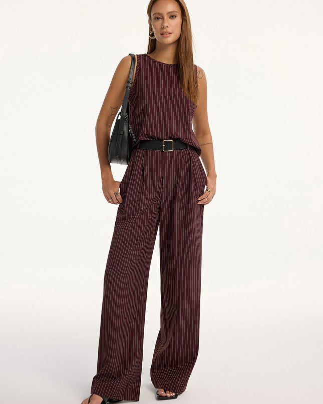 Capri | Tailored Pinstripe Sleeveless Co Ord Set Women