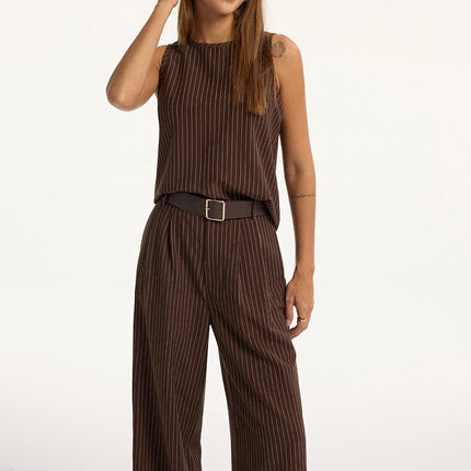 Capri | Tailored Pinstripe Sleeveless Co Ord Set Women
