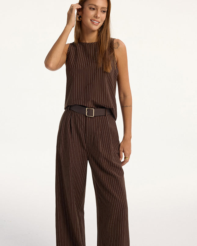 Capri | Tailored Pinstripe Sleeveless Co Ord Set Women