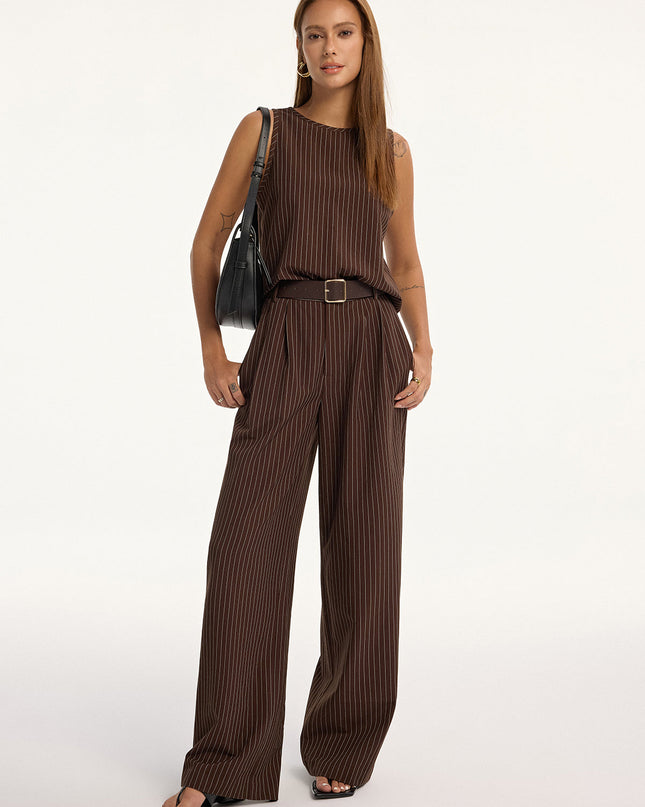 Capri | Tailored Pinstripe Sleeveless Co Ord Set Women