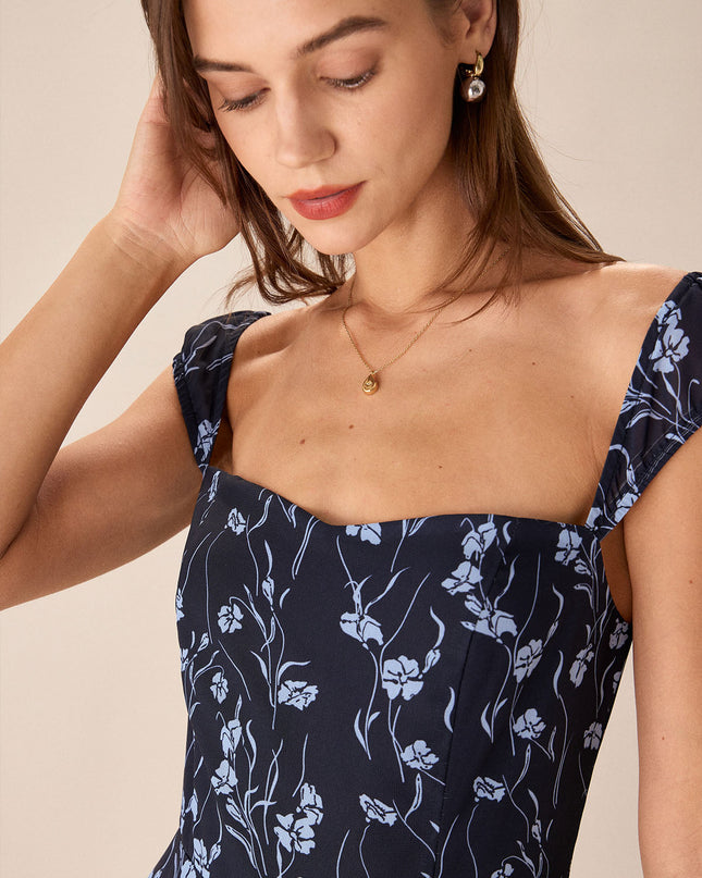 Claire | Fitted Sweetheart Neck Summer Midi Dress