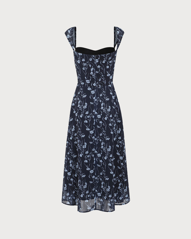 Claire | Fitted Sweetheart Neck Summer Midi Dress