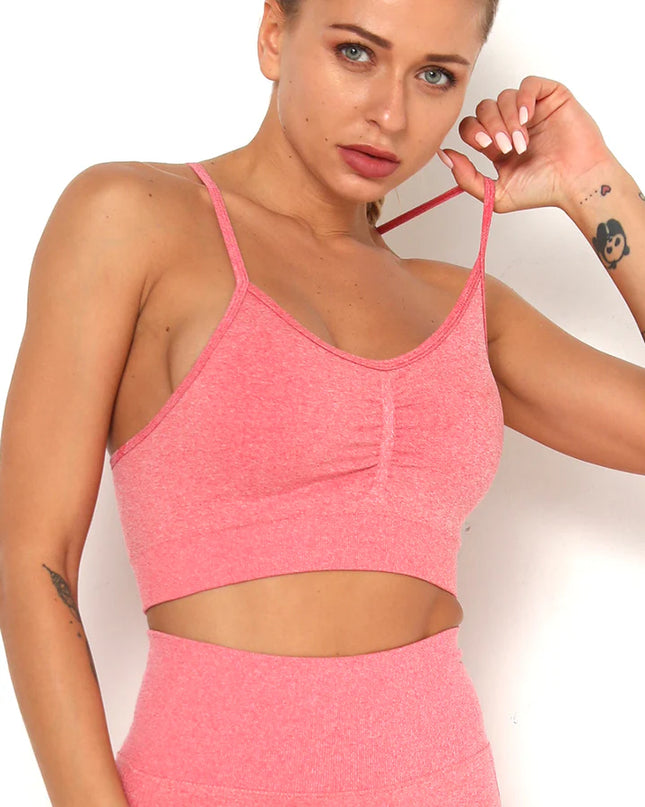 Apex | Seamless Sports Bra – Effortless Comfort & Style - Light Coral