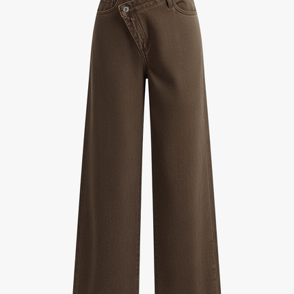 Cosima | Asymmetric Waist Wide-Leg Holiday Pants