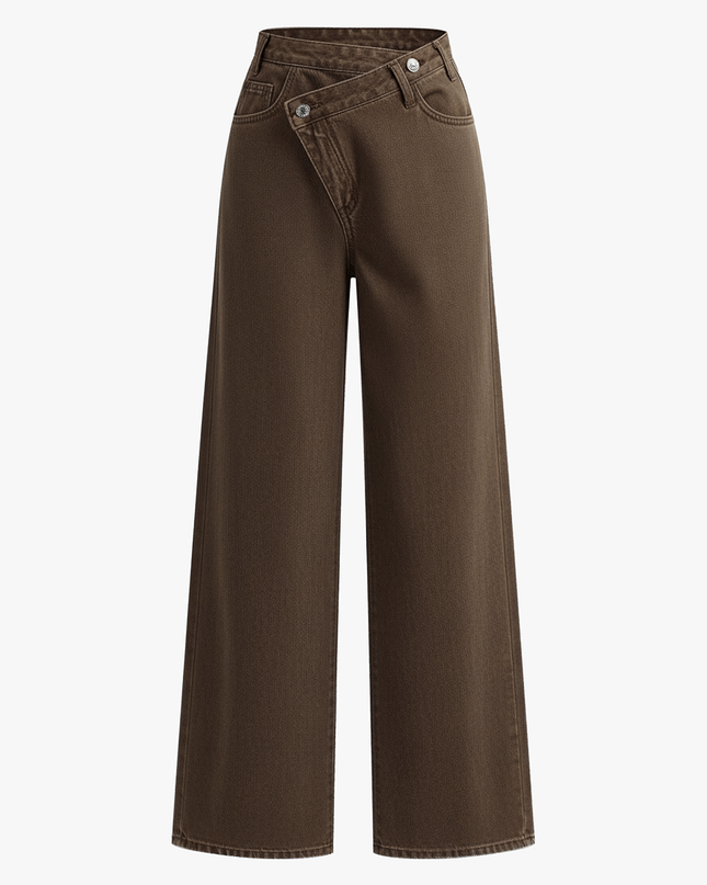 Cosima | Asymmetric Waist Wide-Leg Holiday Pants