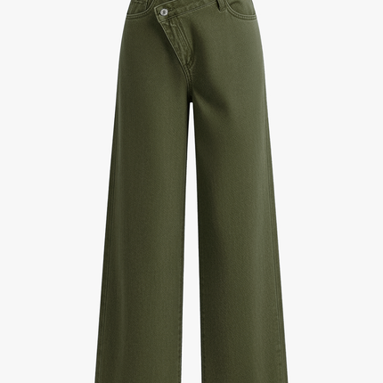 Cosima | Asymmetric Waist Wide-Leg Holiday Pants