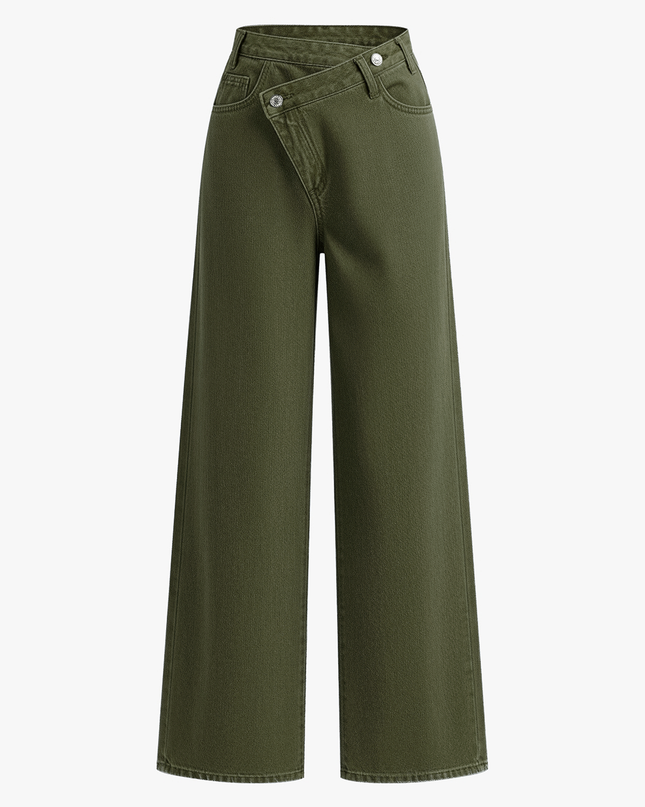 Cosima | Asymmetric Waist Wide-Leg Holiday Pants