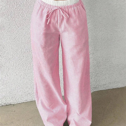 Daphira | Casual Wide-Leg Trousers – Stripe Print 6