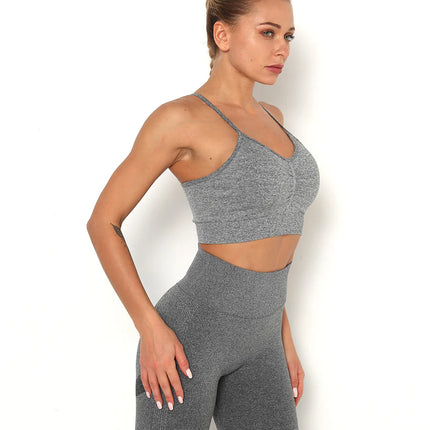 Apex | Seamless Sports Bra – Elevate Your Activewear in Dim Gray