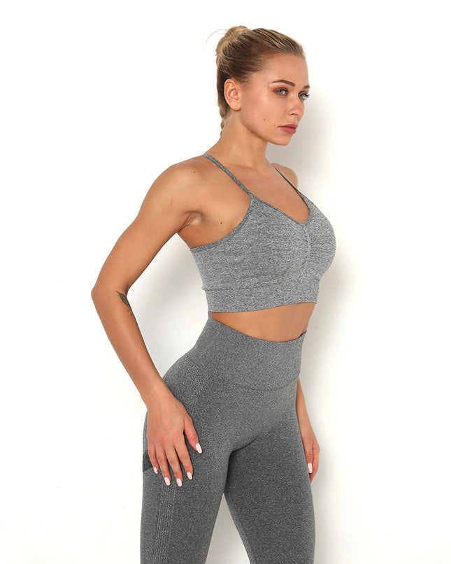 Apex | Seamless Sports Bra – Elevate Your Activewear in Dim Gray