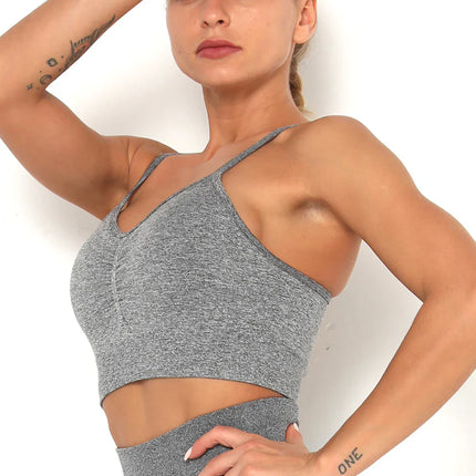 Apex | Seamless Sports Bra – Elevate Your Activewear in Dim Gray