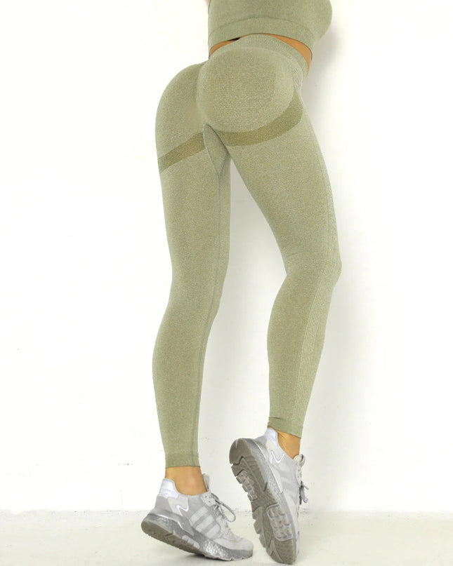 Apex | Seamless Leggings – Sculpting Support with Everyday Versatility - Dark Khaki