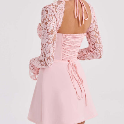 Drew | Flared Sleeve Lace Mini Summer Dress