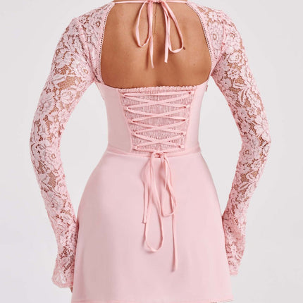 Drew | Flared Sleeve Lace Mini Summer Dress