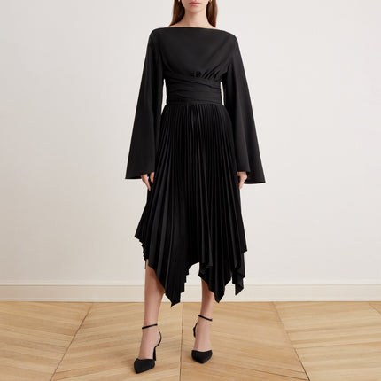 Gabrielle | Long Sleeve Wrap Midi Dress