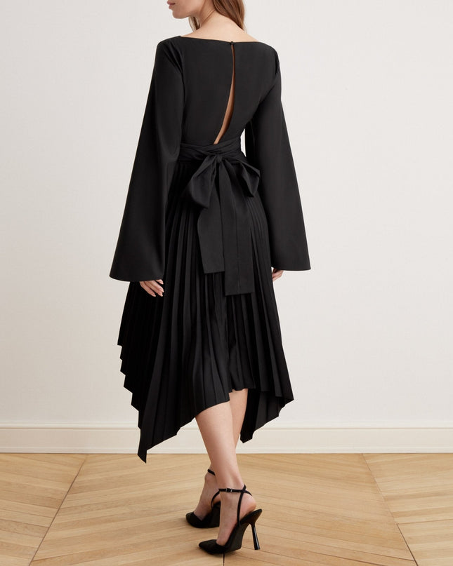 Gabrielle | Long Sleeve Wrap Midi Dress