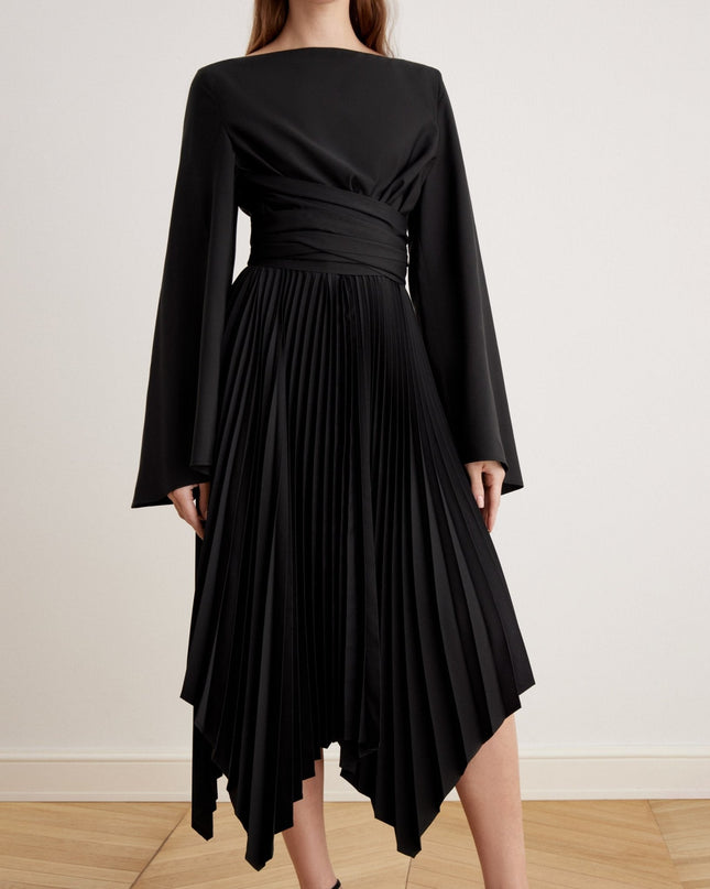 Gabrielle | Long Sleeve Wrap Midi Dress