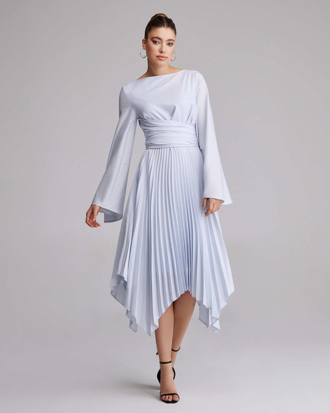 Gabrielle | Long Sleeve Wrap Midi Dress