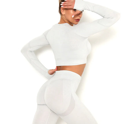 Apex | Long Sleeve Seamless Top – Minimalist Performance with Everyday Ease - Gainsboro
