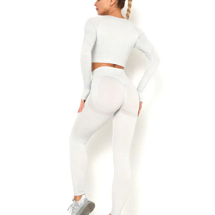 Apex | Long Sleeve Seamless Top – Minimalist Performance with Everyday Ease - Gainsboro
