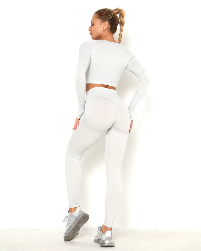 Apex | Long Sleeve Seamless Top – Minimalist Performance with Everyday Ease - Gainsboro