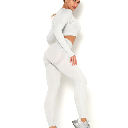 Apex | Long Sleeve Seamless Top – Minimalist Performance with Everyday Ease - Gainsboro