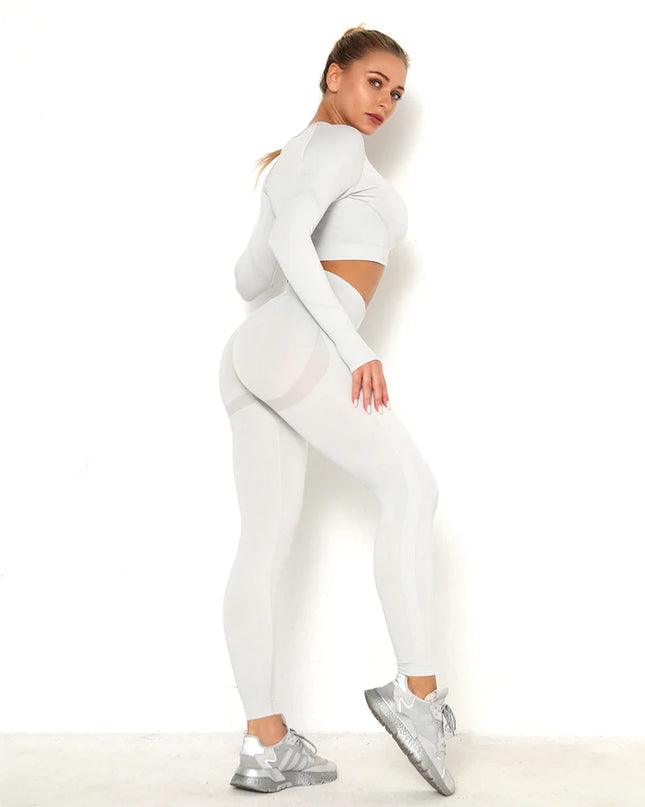 Apex | Long Sleeve Seamless Top – Minimalist Performance with Everyday Ease - Gainsboro