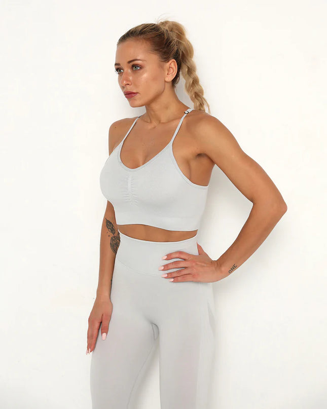 Apex | Seamless Sports Bra – Effortless Comfort & Style - Gainsboro