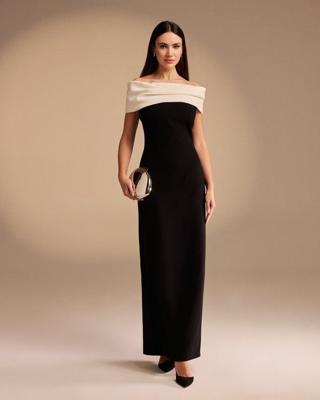 Geneva | Off-Shoulder Wedding Guest Maxi Dress