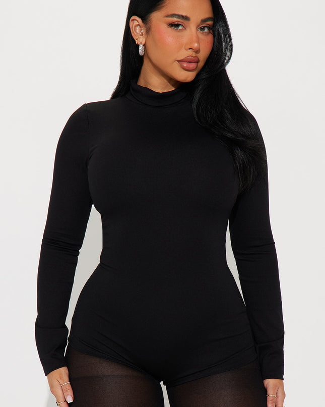 Gia | Concert Outfit Black Stretch Micro Romper