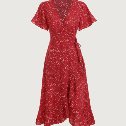 Grace | High-Waisted Polka Dot Wrap Dress