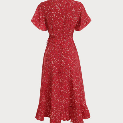 Grace | High-Waisted Polka Dot Wrap Dress