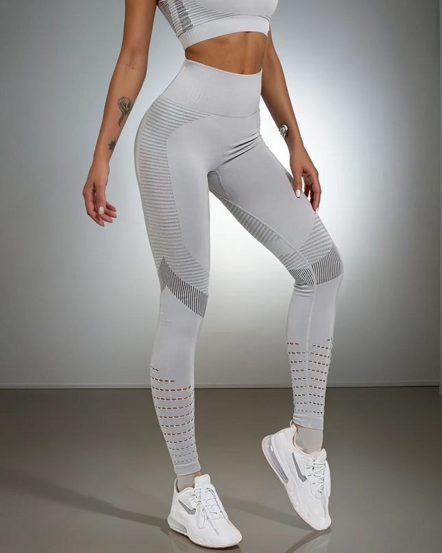 Aura | Seamless Leggings for Women – Athletic Fit - Light Gray