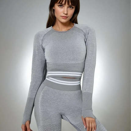Horizon | Long Sleeve Active Top – Understated Style Meets Seamless Performance - Chateau Gray