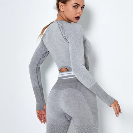 Horizon | Long Sleeve Active Top – Understated Style Meets Seamless Performance - Chateau Gray