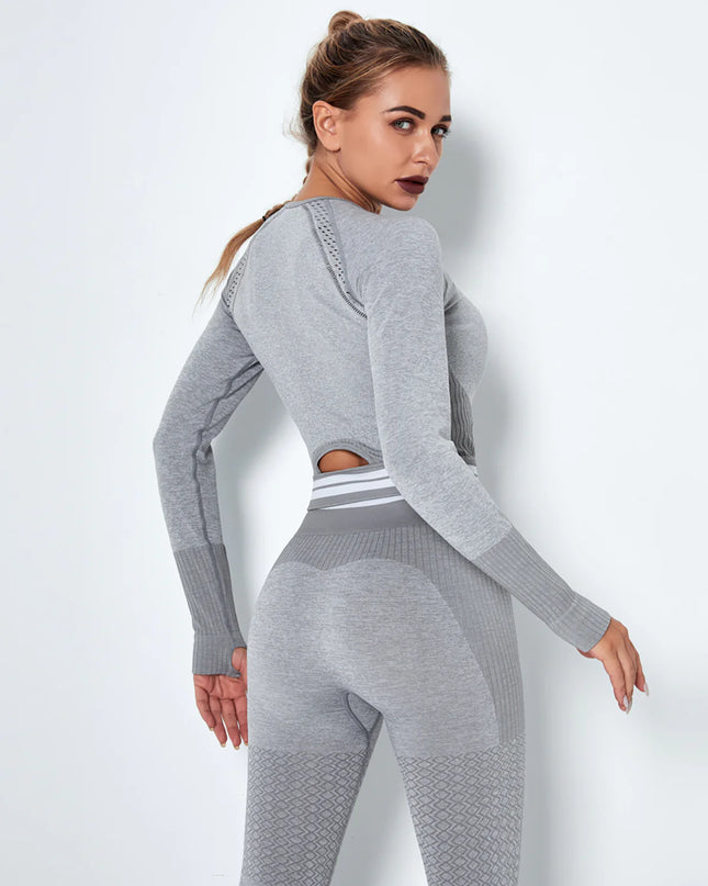 Horizon | Long Sleeve Active Top – Understated Style Meets Seamless Performance - Chateau Gray
