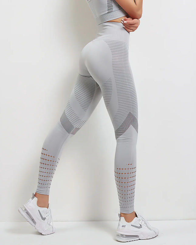 Aura | Seamless Leggings for Women – Athletic Fit - Light Gray