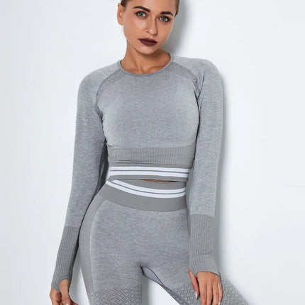 Horizon | Long Sleeve Active Top – Understated Style Meets Seamless Performance - Chateau Gray