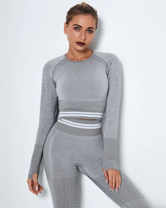 Horizon | Long Sleeve Active Top – Understated Style Meets Seamless Performance - Chateau Gray