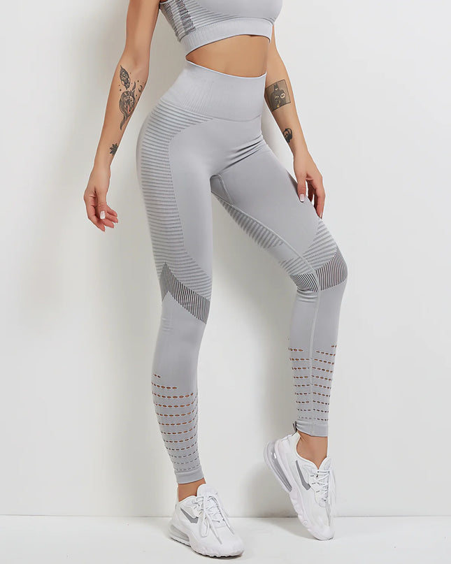 Aura | Seamless Leggings for Women – Athletic Fit - Light Gray