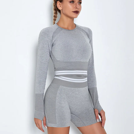 Horizon | Long Sleeve Active Top – Understated Style Meets Seamless Performance - Chateau Gray