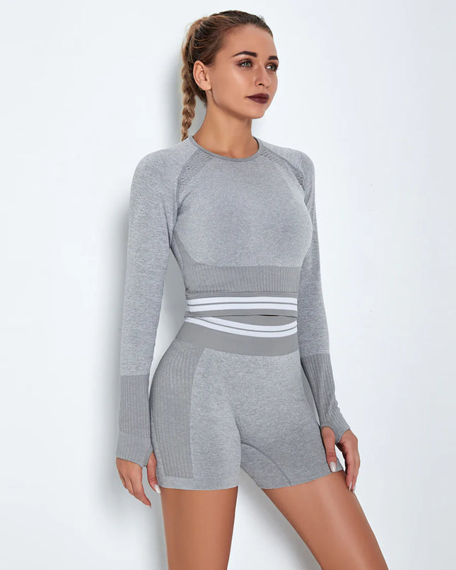 Horizon | Long Sleeve Active Top – Understated Style Meets Seamless Performance - Chateau Gray