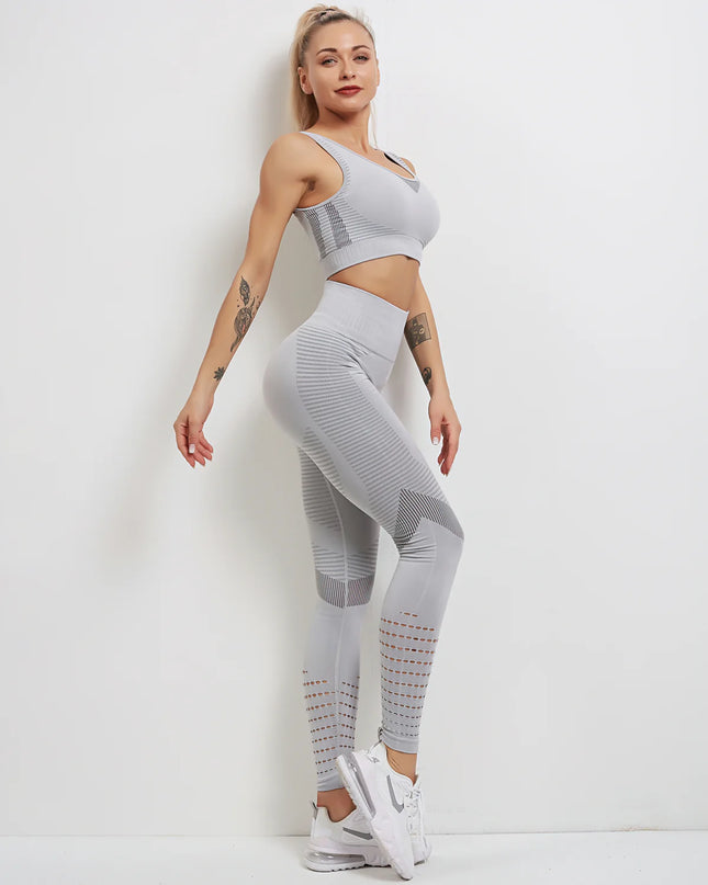 Aura | Seamless Leggings for Women – Athletic Fit - Light Gray